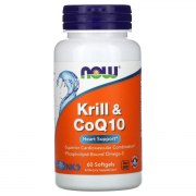 Заказать NOW Krill Oil & CoQ10 60 капс