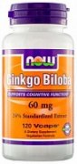 Заказать NOW Ginkgo Biloba 60 мг 120 вег капс